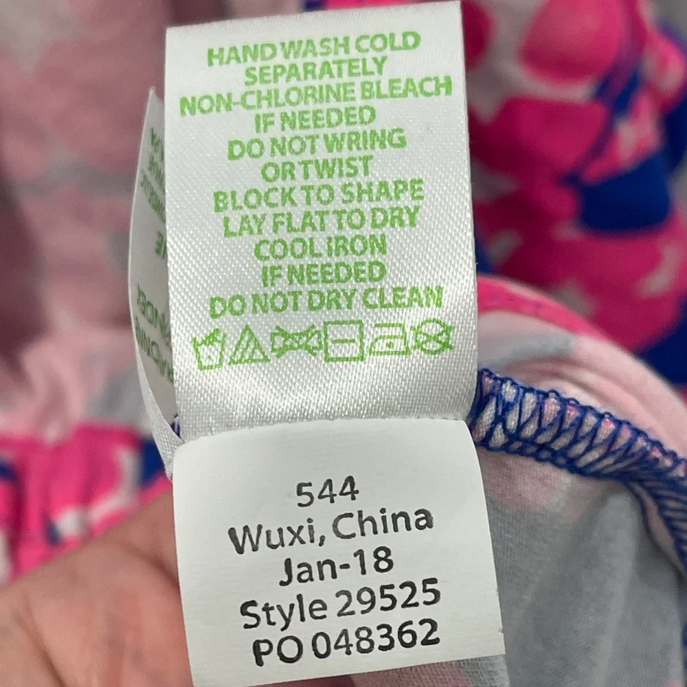Lilly Pulitzer Meridian Strapless Midi Dress Ikat Blue Mocean Style 29525 Small - Picture 9 of 9